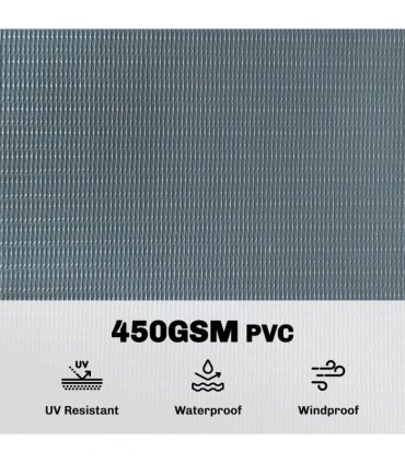 Outsunny 2Pcs Privacy Garden Screen Fence, UV Resistant Waterproof Windbreak Fencing, 70mx19cm, Grey
