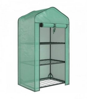 Outsunny Three-Tier Mini Greenhouse - Green