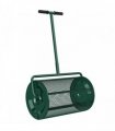 Outsunny Compost Spreader, 24" Peat Moss Spreader with Height Adjustable T Shaped Handle and Metal Mesh Basket, Garden Spreader for Seeding, Spreading Manure, Green