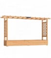 Outsunny Raised Planter with Trellis, Wooden Raised Bed for Garden with Hanging Roof and Drainage Holes, Outdoor Planter Box