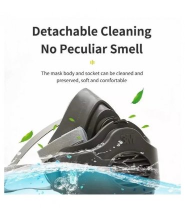 3200 Face Mask Half Face Cover Respirator Filter Reusable Facepiece With Goggles