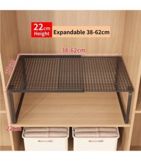Extendable wardrobe tiered shelves, wardrobe storage rack,cabinet tiered shelves-38-62CM