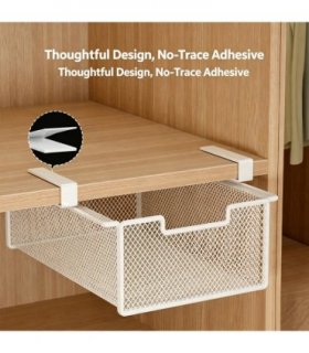 1PC  Pull-Out Wardrobe Storage Basket Hanging Storage Rack Underwear Storage Box-White