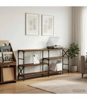 vidaXL Console Table Old Wood 180 x 29 x 76.5 cm metal PB