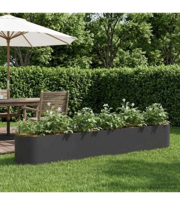 vidaXL Raised Garden Bed Black 280 x 40x 40 cm