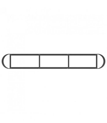 vidaXL Raised Garden Bed Black 280 x 40x 40 cm