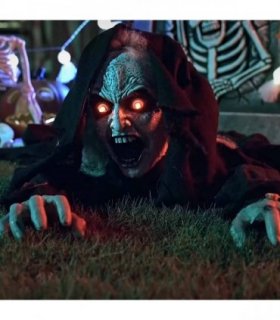 vidaXL Halloween Crawling Zombie SPOOKA Black 41 x 130 x 24 cm
