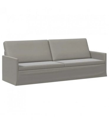 vidaXL 3 Seater Sofa Light Grey 220 x 81 x 82 cm Velvet