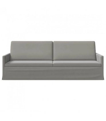vidaXL 3 Seater Sofa Light Grey 220 x 81 x 82 cm Velvet