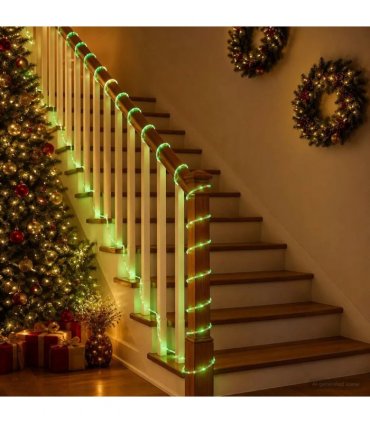 vidaXL Christmas LED Rope Light 1200 LEDs Green 50 m
