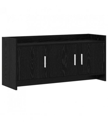 vidaXL TV Cabinet 102 x 33 x 47 cm Black Oak Engineered Wood