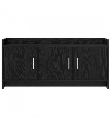 vidaXL TV Cabinet 102 x 33 x 47 cm Black Oak Engineered Wood