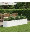 vidaXL Raised Garden Bed White 220 x 40x 40 cm Steel