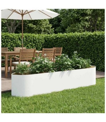 vidaXL Raised Garden Bed White 220 x 40x 40 cm Steel