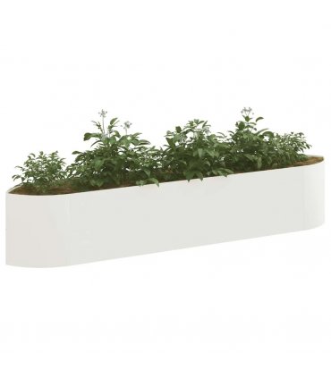 vidaXL Raised Garden Bed White 220 x 40x 40 cm Steel