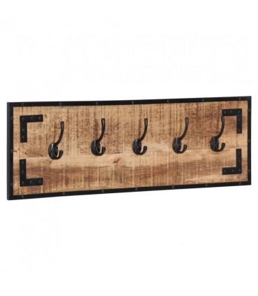vidaXL Coat Racks 2 pcs 80x8x25 cm Solid Rough Wood Mango
