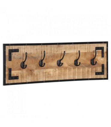 vidaXL Coat Racks 2 pcs 80x8x25 cm Solid Rough Wood Mango