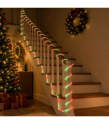 vidaXL Christmas LED Rope Light 240 LEDs Red, Green 10 m