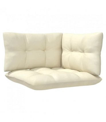 vidaXL 2-Seater Garden Sofa with Cream Cushions Solid Pinewood