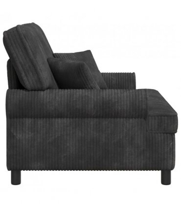 vidaXL XXL Armchair with Cushions Dark Grey 1.5 Lines Fabric