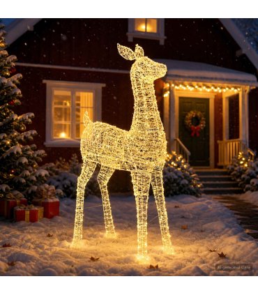 vidaXL Christmas LED Reindeer Motif Light LOVIISA 900 LEDs Warm White