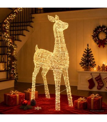 vidaXL Christmas LED Reindeer Motif Light LOVIISA 900 LEDs Warm White
