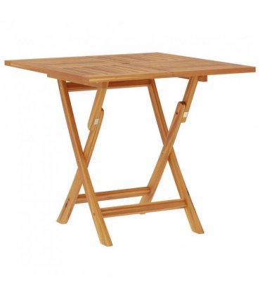 vidaXL 5 Piece Folding Garden Bistro Set Natural Solid Teak Wood
