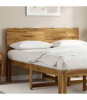 vidaXL Live Edge Headboard ROSTOCK Whitewash 150 cm Solid Acacia Wood