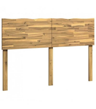 vidaXL Live Edge Headboard ROSTOCK Whitewash 150 cm Solid Acacia Wood