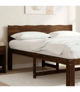 vidaXL Live Edge Headboard ROSTOCK Dark Brown 140 cm Solid Acacia Wood