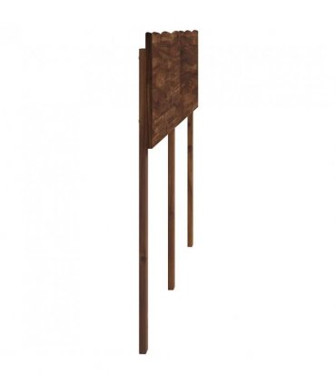 vidaXL Live Edge Headboard ROSTOCK Dark Brown 140 cm Solid Acacia Wood