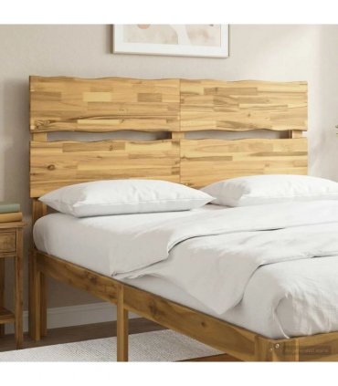 vidaXL Live Edge Headboard ROSTOCK Whitewash 150 cm Solid Acacia Wood