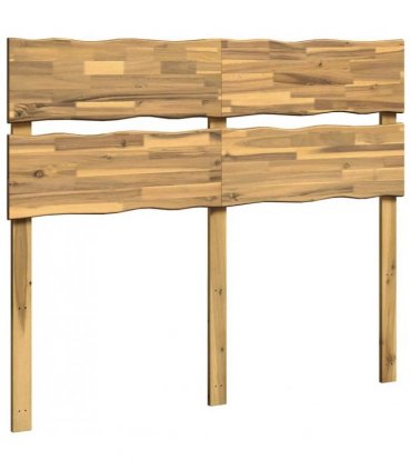 vidaXL Live Edge Headboard ROSTOCK Whitewash 150 cm Solid Acacia Wood