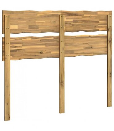 vidaXL Live Edge Headboard ROSTOCK Whitewash 150 cm Solid Acacia Wood