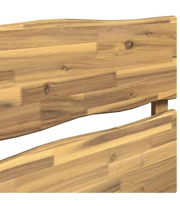 vidaXL Live Edge Headboard ROSTOCK Whitewash 150 cm Solid Acacia Wood