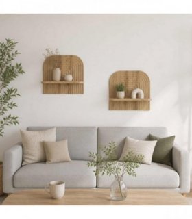vidaXL Wall Shelf 2 pcs Artisan Oak 41 x 13.5 x 37.5 cm
