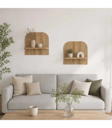 vidaXL Wall Shelf 2 pcs Artisan Oak 41 x 13.5 x 37.5 cm