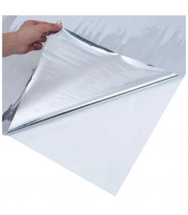 vidaXL Solar Film Static Reflective Effect Silver 45x500 cm PVC