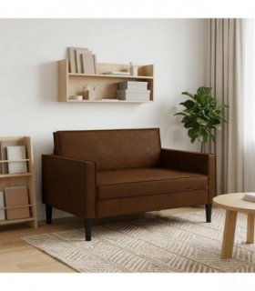 vidaXL XXL Armchair Brown Faux Suede Leather