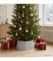 vidaXL Christmas Tree Skirt Cone-shaped Silver Ø 73 x 25.5 cm Plastic