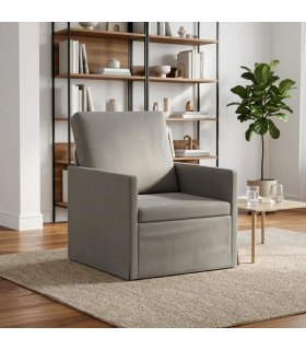 vidaXL Armchair Light Grey 70 x 81 x 82 cm Velvet