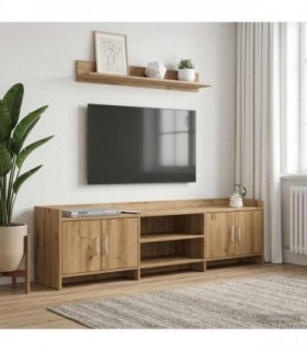 vidaXL TV Cabinet 168 x 33 x 47 cm Artisan Oak Engineered Wood