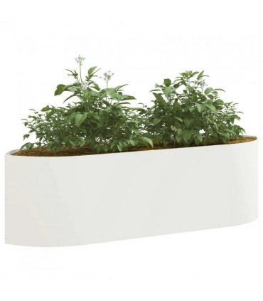 vidaXL Raised Garden Bed White 140 x 40x 40 cm Steel
