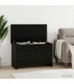 vidaXL Storage Chest Black Oak 80 x 40 x 50 cm Engineered Wood