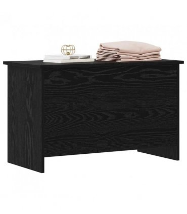 vidaXL Storage Chest Black Oak 80 x 40 x 50 cm Engineered Wood