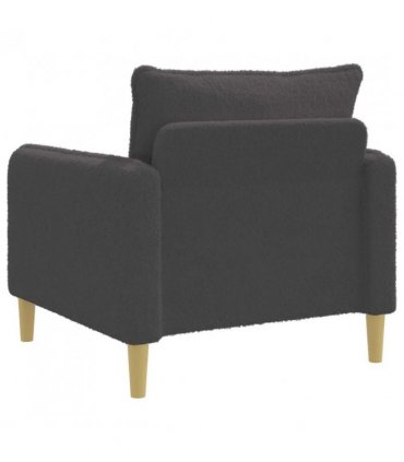 vidaXL XL Armchair Dark Grey Bouclé
