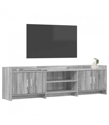 vidaXL TV Cabinet 168 x 33 x 47 cm Grey Sonoma Engineered Wood