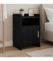 vidaXL Bedside Tables Black Oak 40 x 36 x 60 cm Engineered Wood