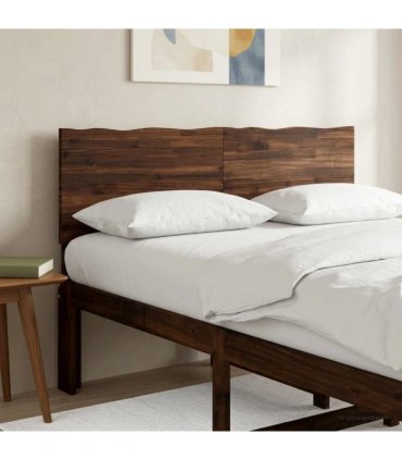 vidaXL Live Edge Headboard ROSTOCK Dark Brown 150 cm Solid Acacia Wood
