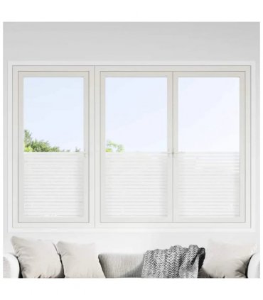 vidaXL Window Films 2 pcs Frosted Stripes Pattern PVC